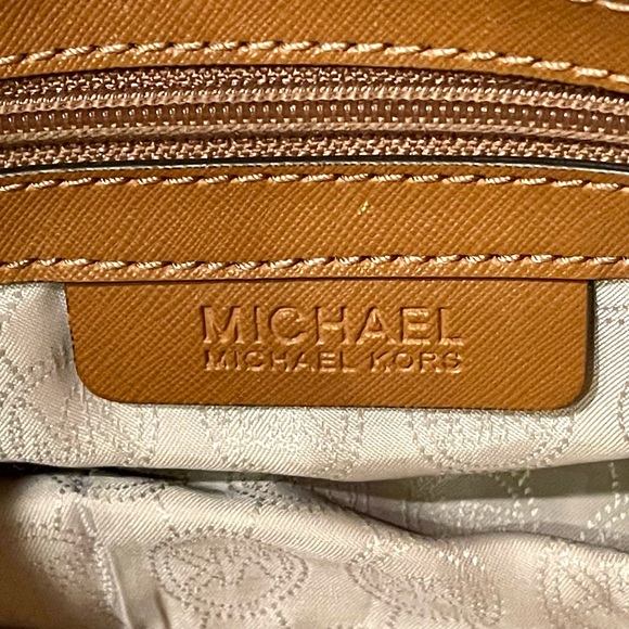Michael Kors Hamilton Tan Leather Satchel - Picture 6 of 9